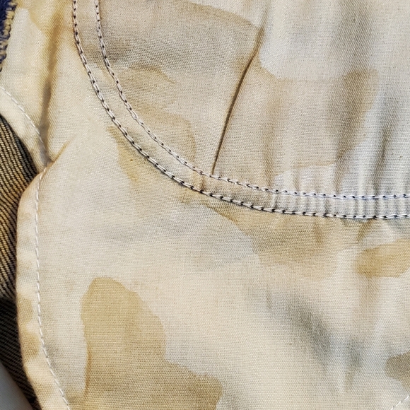 Laundry Dark Wash Blue Denim Zipfly Cotton Blend Skirt with Rhinestones Size 12 - Picture 6 of 15